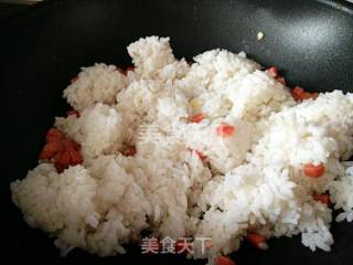 番茄蛋炒饭+糖黄煎蛋的做法步骤：4