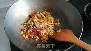 腊肠什锦饭的做法步骤：2