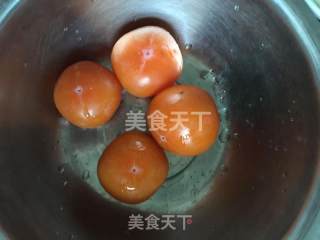 炸柿子甜食的做法步骤：1