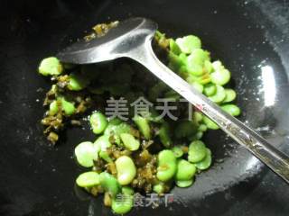 雪菜虾仁蚕豆羹的做法步骤：4