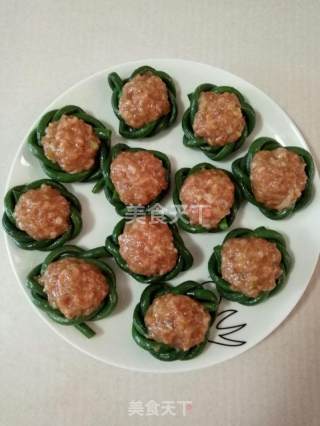 清蒸豇豆圈小丸子的做法步骤：11