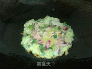 木槿花煎蛋的做法步骤：2