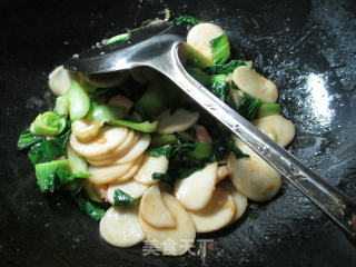 虾仁青菜炒年糕的做法步骤：9