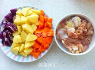 咖喱鸡腿饭的做法步骤：1
