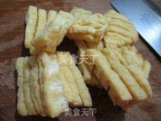 扁豆煮兰花豆腐干的做法步骤：2