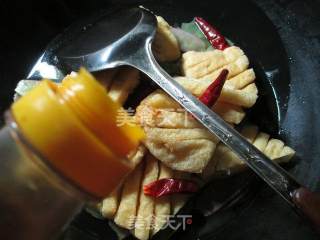 扁豆煮兰花豆腐干的做法步骤：5