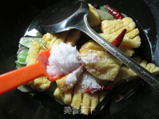 扁豆煮兰花豆腐干的做法步骤：7
