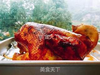 柠香烤整鸡的做法步骤：8