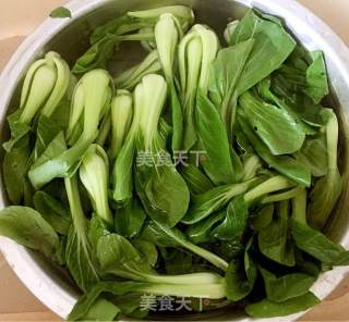 香菇扒菜胆的做法步骤：5