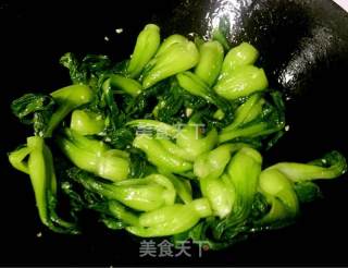 香菇扒菜胆的做法步骤：11