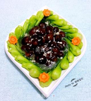 香菇扒菜胆的做法步骤：20