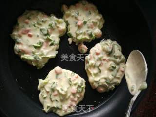 青菜火腿煎饼的做法步骤：6