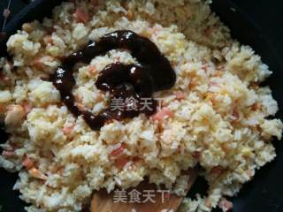 虾仁火腿蛋炒饭的做法步骤：10