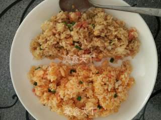 虾仁火腿蛋炒饭的做法步骤：11