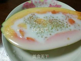 木瓜椰汁西米露的做法步骤：8