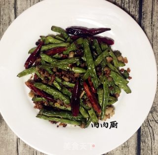 正宗四川家常菜之干煸四季豆#肉肉厨的做法步骤：14