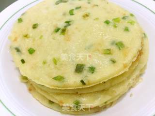 虾皮鸡蛋饼的做法步骤：7