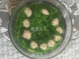 美味肉圆豆苗汤的做法步骤：7