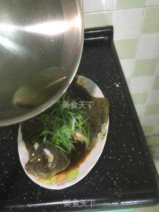 清蒸多宝鱼的做法步骤：6