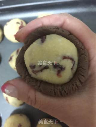 巧克力椰蓉蔓越莓月饼的做法步骤：8