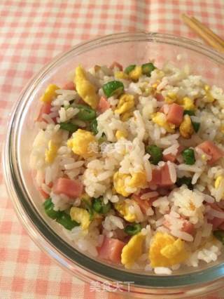 午餐肉蛋炒饭的做法步骤：8