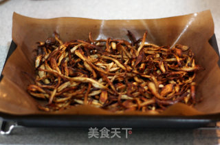 微波炉也能做---干煸手撕杏鲍菇的做法步骤：6