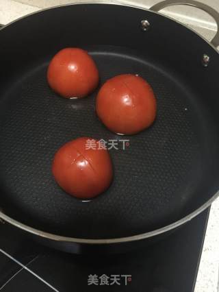 番茄浓汤南瓜面的做法步骤：2