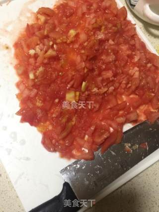 番茄浓汤南瓜面的做法步骤：3