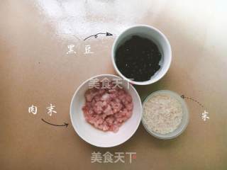 黑豆瘦肉粥的做法步骤：1