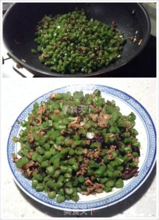 榄菜肉末四季豆炒饭的做法步骤：5
