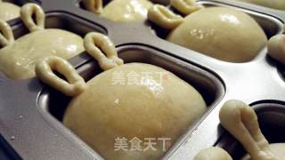 萌萌哒小兔子椰蓉馅面包的做法步骤：17