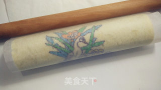 丑小鸭玫瑰山药泥彩绘蛋糕卷的做法步骤：24