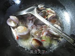 圆蛤煮螃蟹的做法步骤：7
