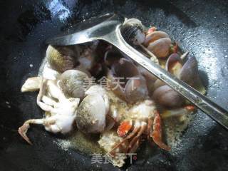 圆蛤煮螃蟹的做法步骤：10