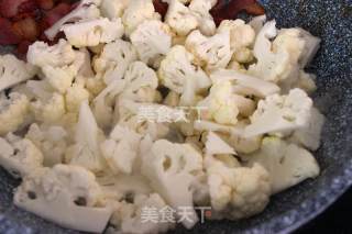 培根花菜的做法步骤：4