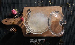 桂花石峰糖燕窝的做法步骤：1
