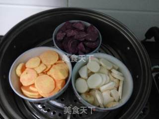 三色芋圆的做法步骤：2