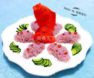 胭脂粉丝扣的做法步骤：15