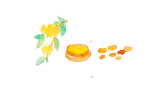 手绘：满城桂花香，就没有想过用它给自己加道菜吗？的做法步骤：1