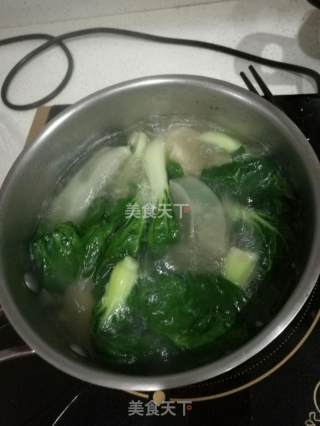 肉丸白菜面片汤的做法步骤：3
