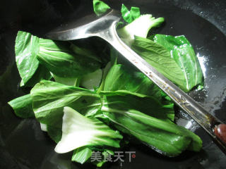 青菜淡贝丸煮粉丝的做法步骤：3