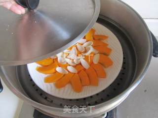 桂花南瓜蒸百合的做法步骤：5
