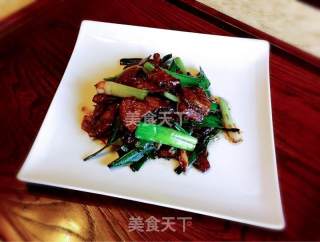 大蒜炒肉的做法步骤：6