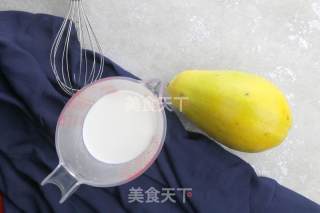 奶泡木瓜汁的做法步骤：1