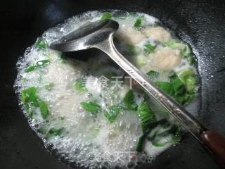 虾仁青菜面疙瘩的做法步骤：7