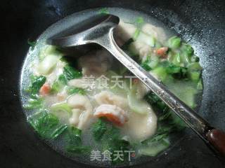 虾仁青菜面疙瘩的做法步骤：8