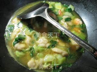 虾仁青菜面疙瘩的做法步骤：11