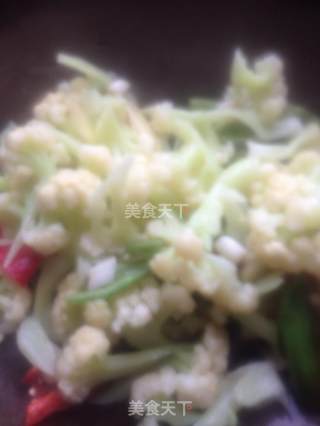 清炒有机花菜的做法步骤：6