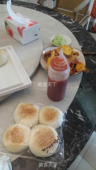 西式早餐炸鸡包的做法步骤：3