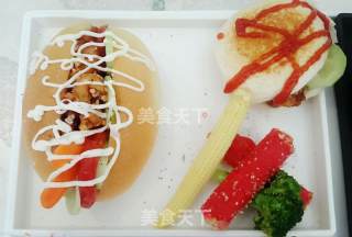 西式早餐炸鸡包的做法步骤：5